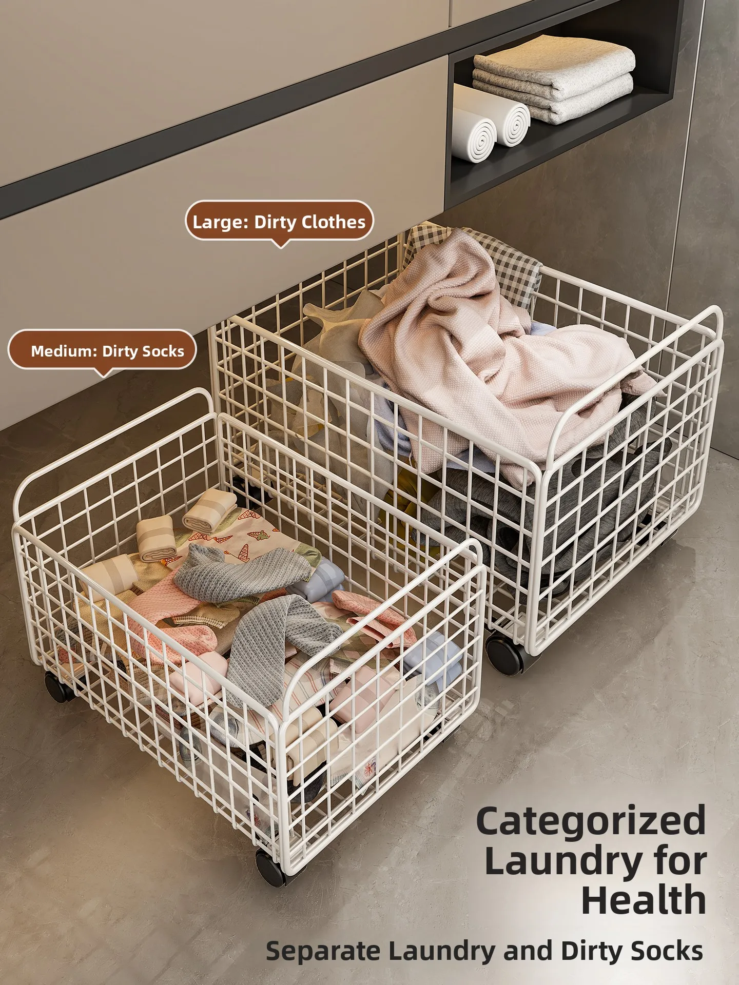 

Batoom Cabinet under Small Cart Storage Ra Dir Laundry Basket Wastand Dir Sos Storage Basket Batoom Organizer