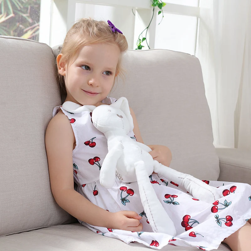 42CMのかわいいウサギのぬいぐるみ、赤ちゃん用柔らかいぬいぐるみ、子供用、寝かしつけ、ベビーベッド用ぬいぐるみ、幼児用誕生日プレゼント