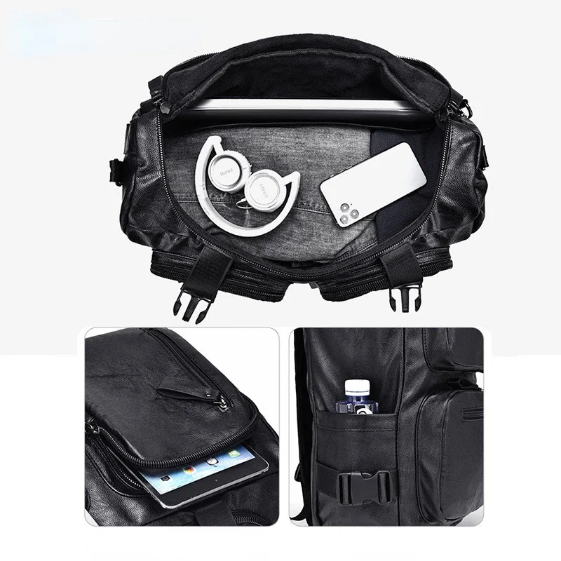 Mochila de viaje multiusos para hombre, bolso cruzado de hombro para negocios, ocio, mochila escolar multifuncional