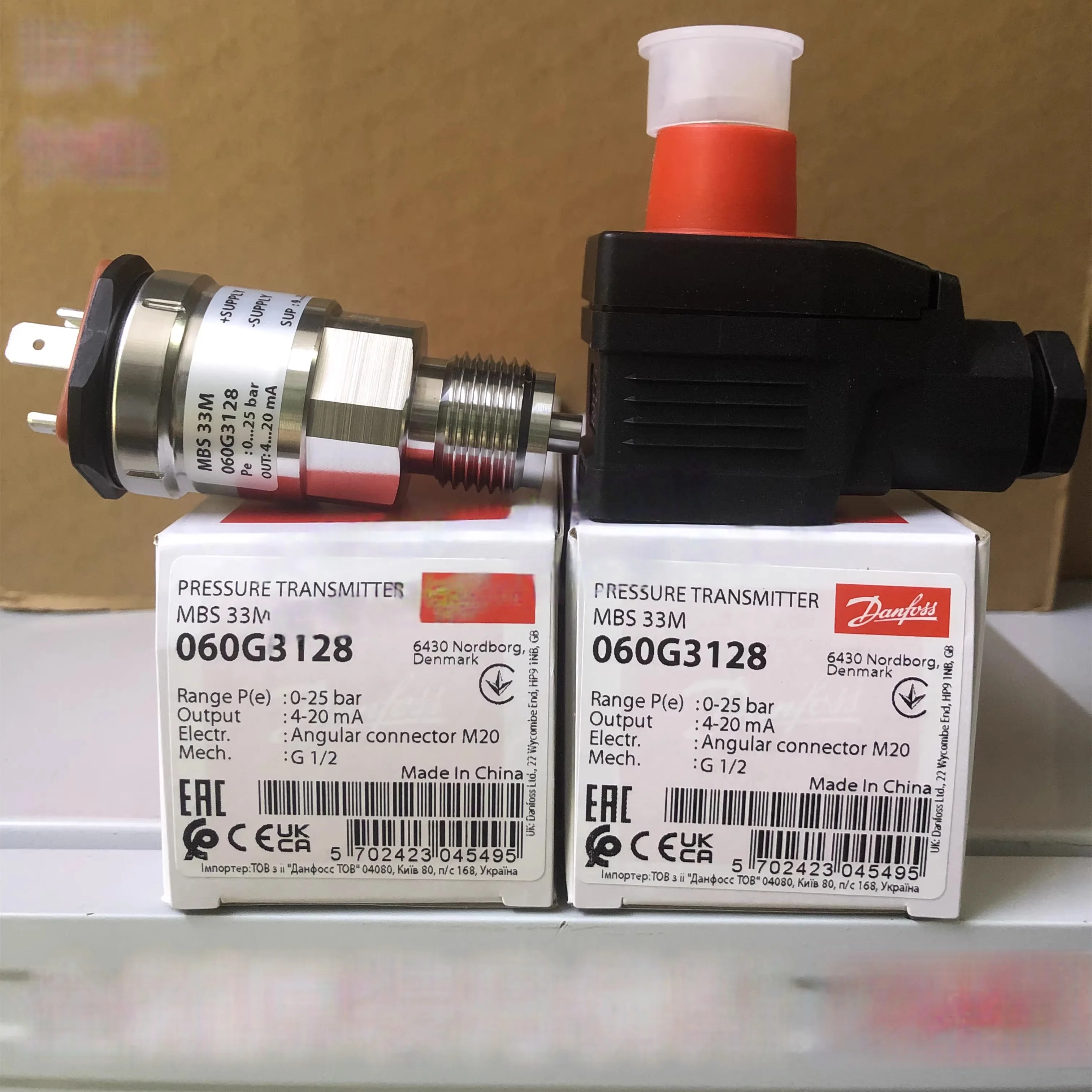 

Новый датчик давления Danfoss 060G3128, преобразователь MBS33M 060G3124