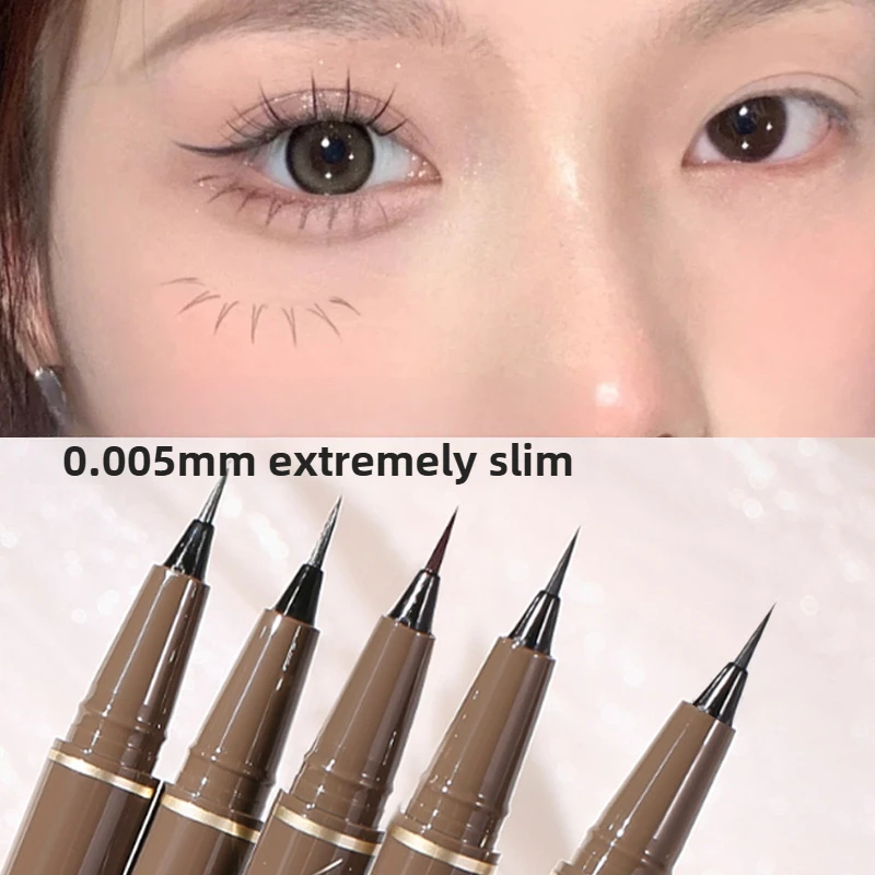 Eyeliner-pen met slanke punt Waterdicht Veegvast Hoog pigment Gemakkelijk glijden Langdurig voor nauwkeurige oogmake-up Vlekvrije cosmetica