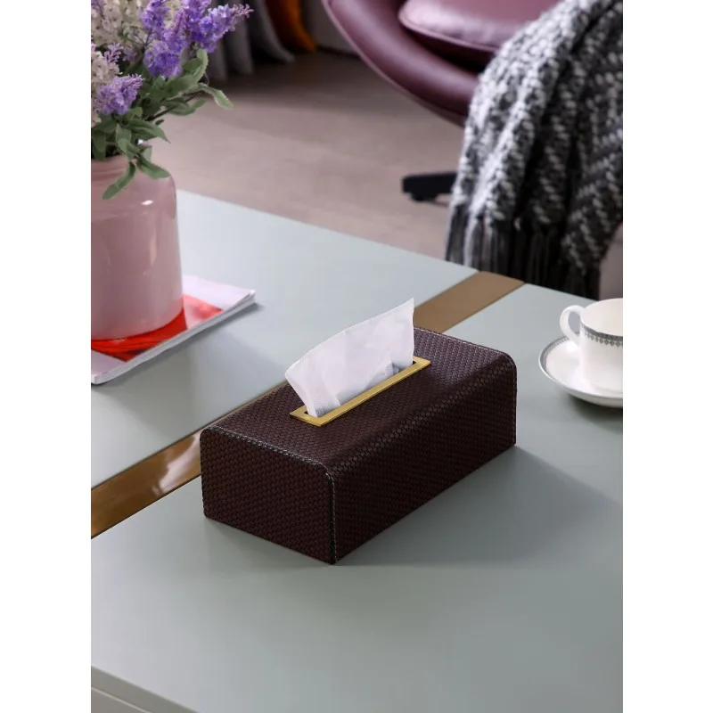 Caixa de armazenamento de couro