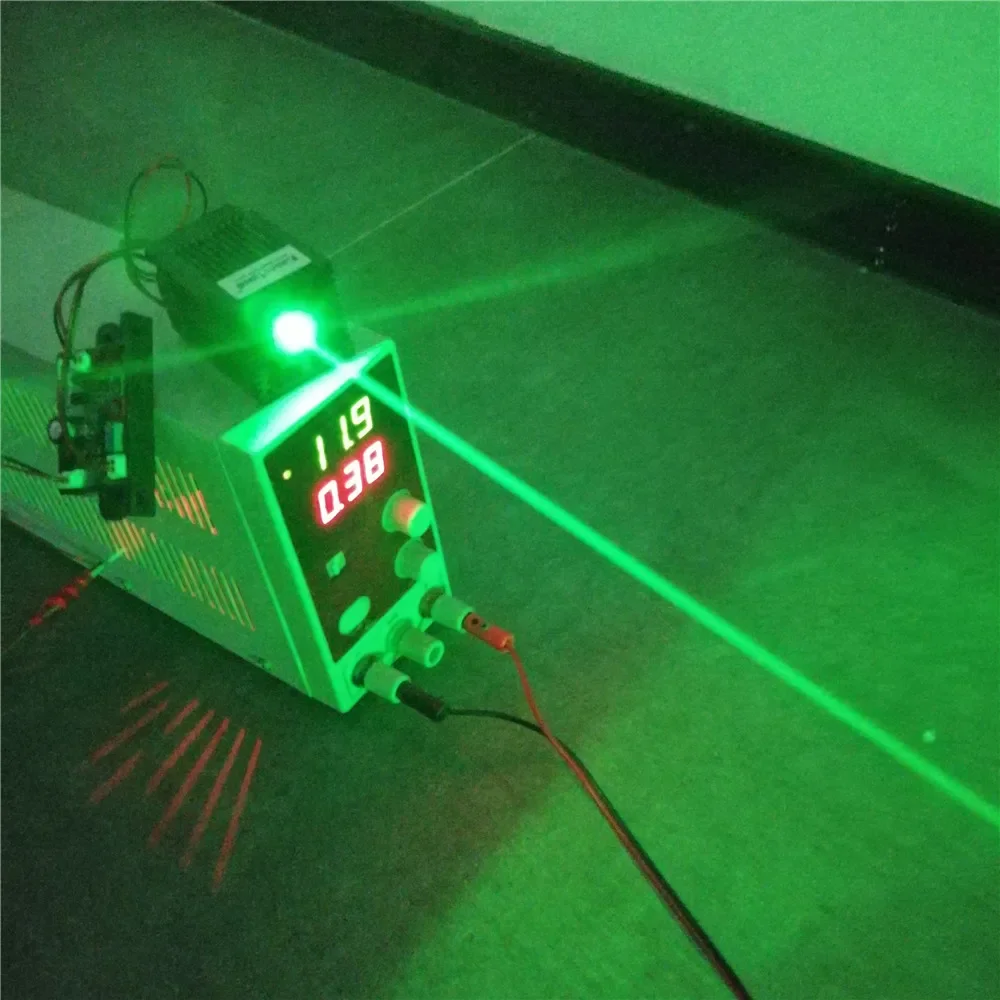 TEC 530nm 200mw Green Diode Laser Module TTL for Stage Lighting Bird Scaring Laser Harp Escape Room Haunted House