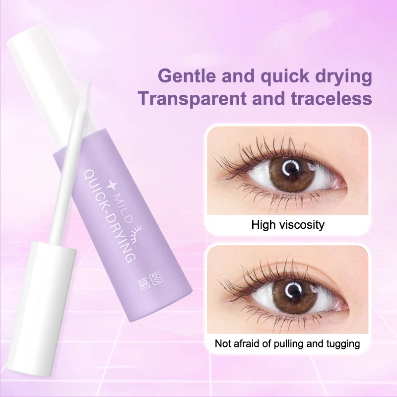 False Eyelash Extension Glue Waterproof Fast Dry Long Lasting Strong No Irritation Transparent Eyelash ExtensionPrimer Tools