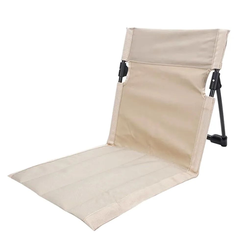 

Backrest Cushion Foldable Camping Chair Lightweight Oxford Cloth Lazy Chair Back Support Outdoor Relaxing Chair