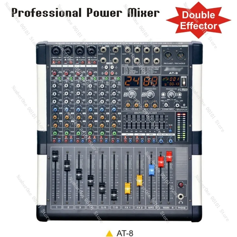 500W Dual Effect 99DSP Professional Stage Amplifier | 8- and 12-way Mixer with Power Amplifier