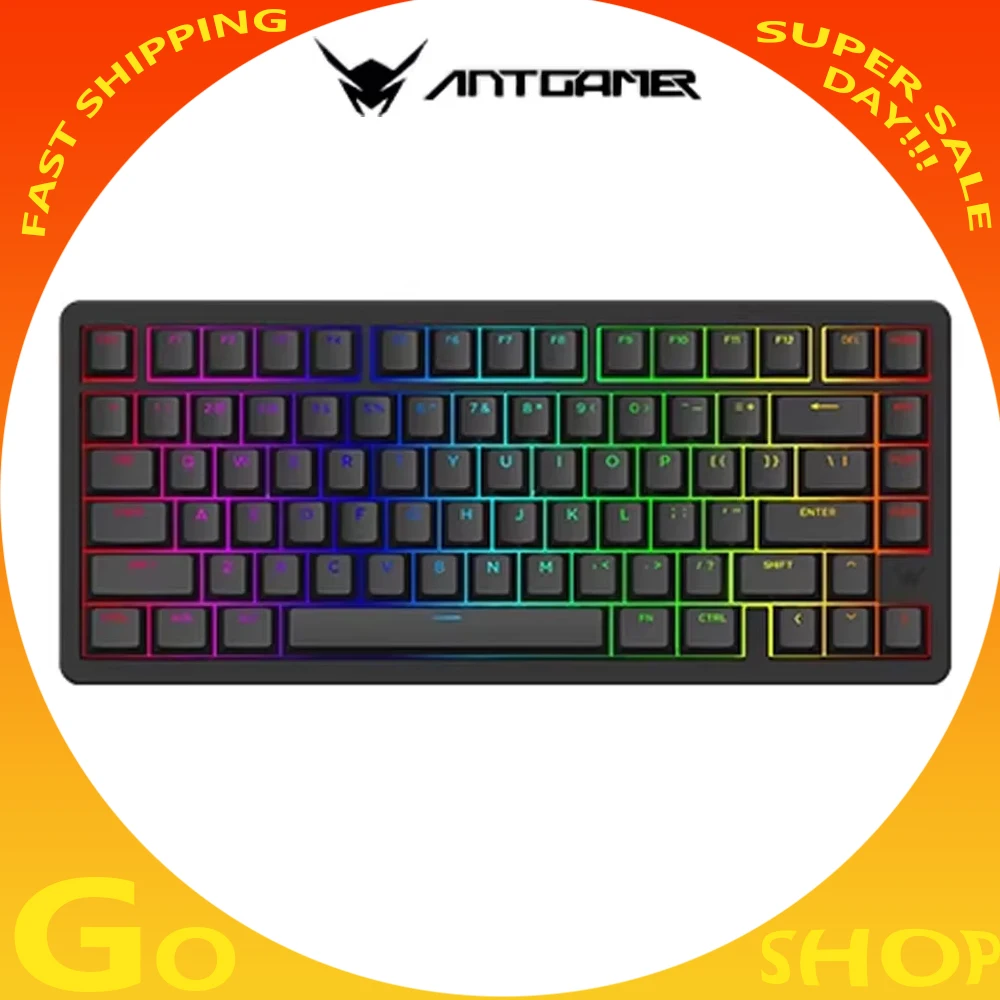 Antgamer Agk75 Magnetic Switch Keyboard Aluminium Alloy 8k Three Mode Wireless Gaming Keyboard Rgb Hot Swap Pc Gamer Valorant