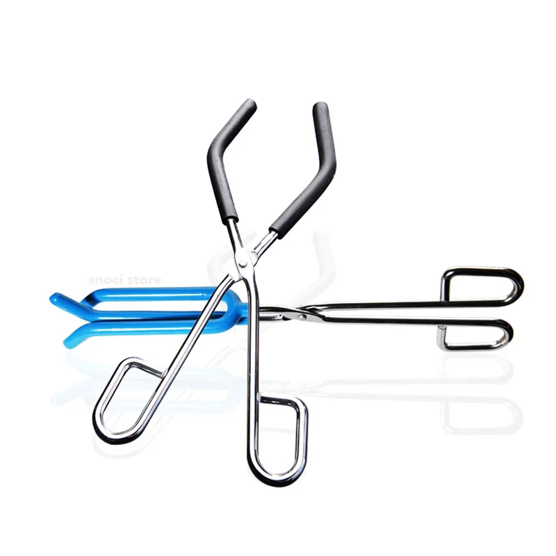 Stainless steel beaker clamp laboratory open beaker pliers three claw glass beaker clamp evaporating dish clamp