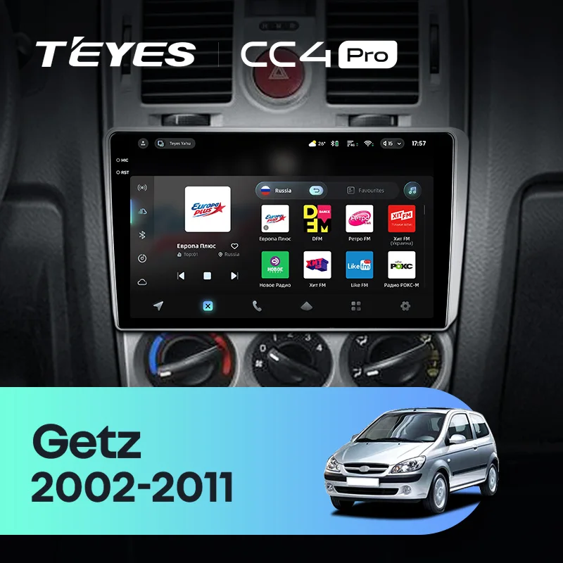 TEYES CC4 PRO For Hyundai Getz 1 2002 - 2011 CarPlay Radio Multimedia Stereo Car play Android Auto 2DIN Autoradio