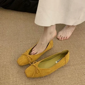 2026 New Women's Flat Shoes Fashion Shallow Slip-on Elegant Ballet Flats,Soft Low Heel Outdoor Casual Mary Jane Shoes for Women