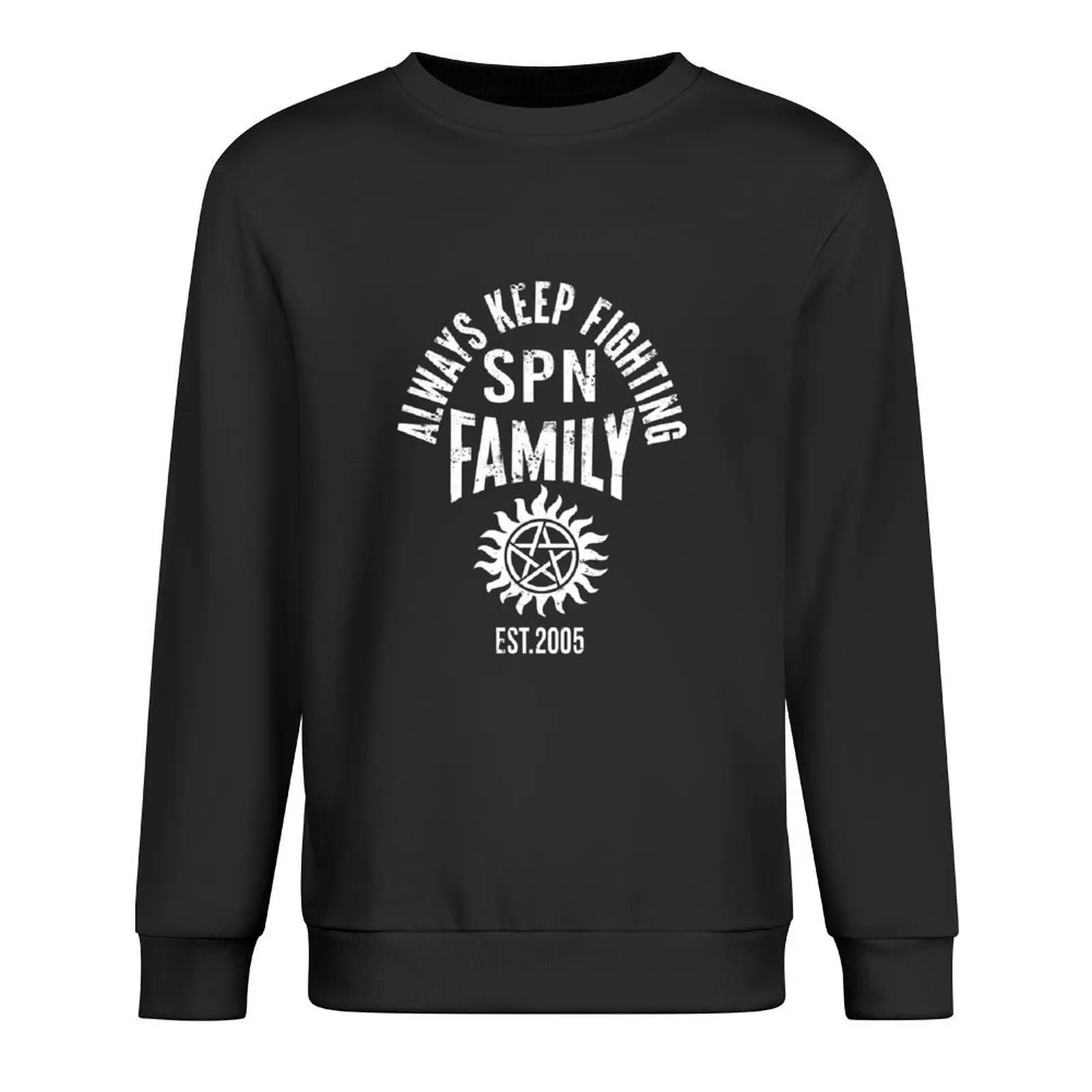 دائما استمر في القتال SPN Family 84 - قميص رائج للنساء تي شيرت ريترو عتيق للرجال تي شيرت للأطفال فيلم s- بلوفر الفيلم