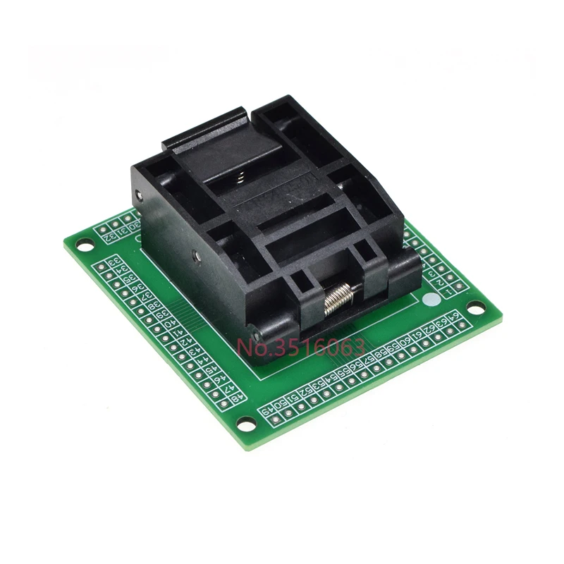 1 قطعة QFP64/LQFP64/TQFP64 إلى Dip64 Ic اختبار المقبس مبرمج محول/محول لشريحة Stm32 Atmega