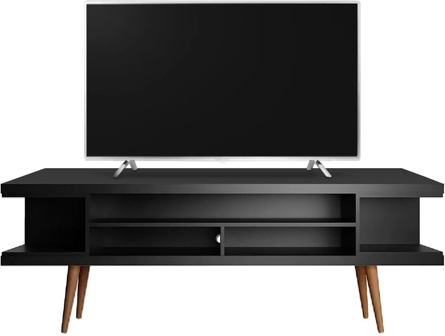 Utopia 70.47" Freestanding Entertainment Center for Living Room Mid Century Modern TV Stand with Shelves Storage Media Holes