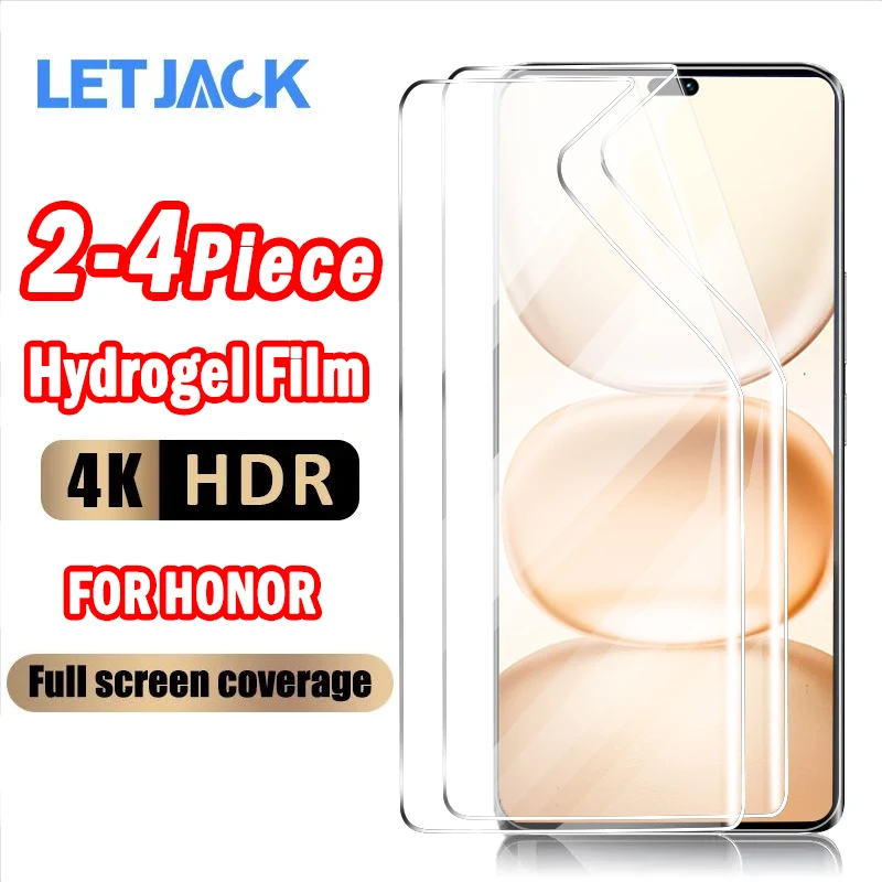 

2-4Piece Curved Hydrogel Film for Honor Power 50 60 70 Pro+ X9c X9b X9a Screen Protector for Magic7 6 5 Lite V5 V3 V2 Not Glass