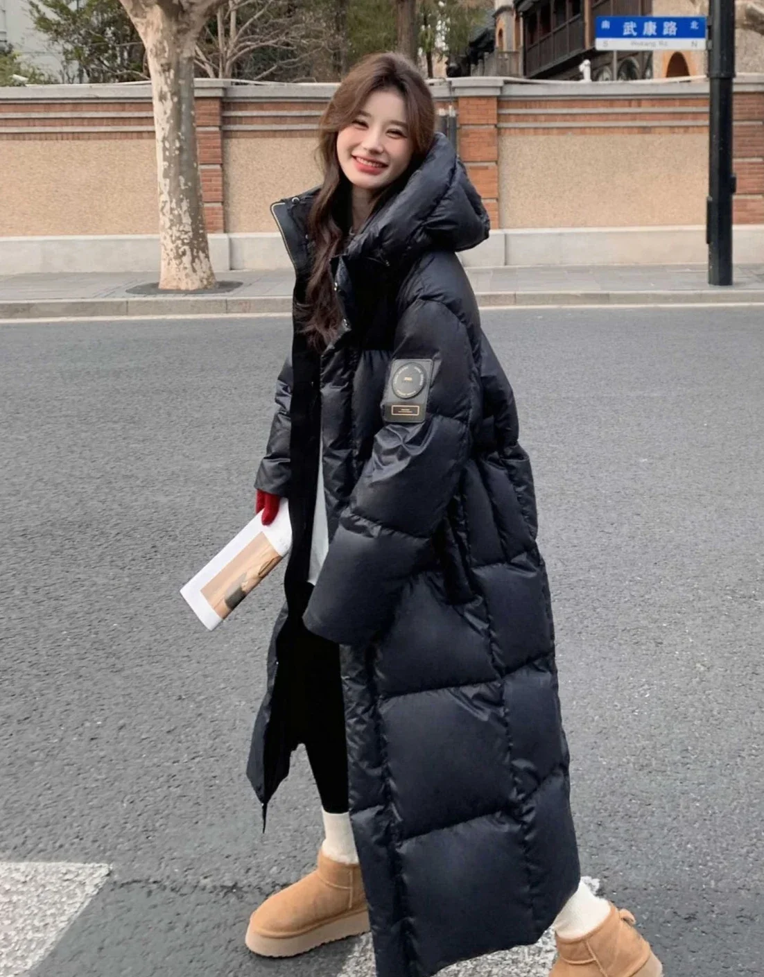 Winter New Long Over Knee Padded Coat Thick Loose Coat Down Padded Women's Wear  Women Jackets