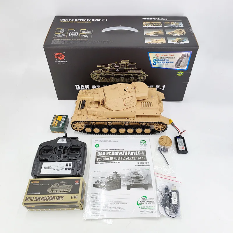 Henglong 3858-1 Medium Sized Remote Controlled Competitive Tank Vehicle Simulation Military Model Tank Children'S Toy Gift