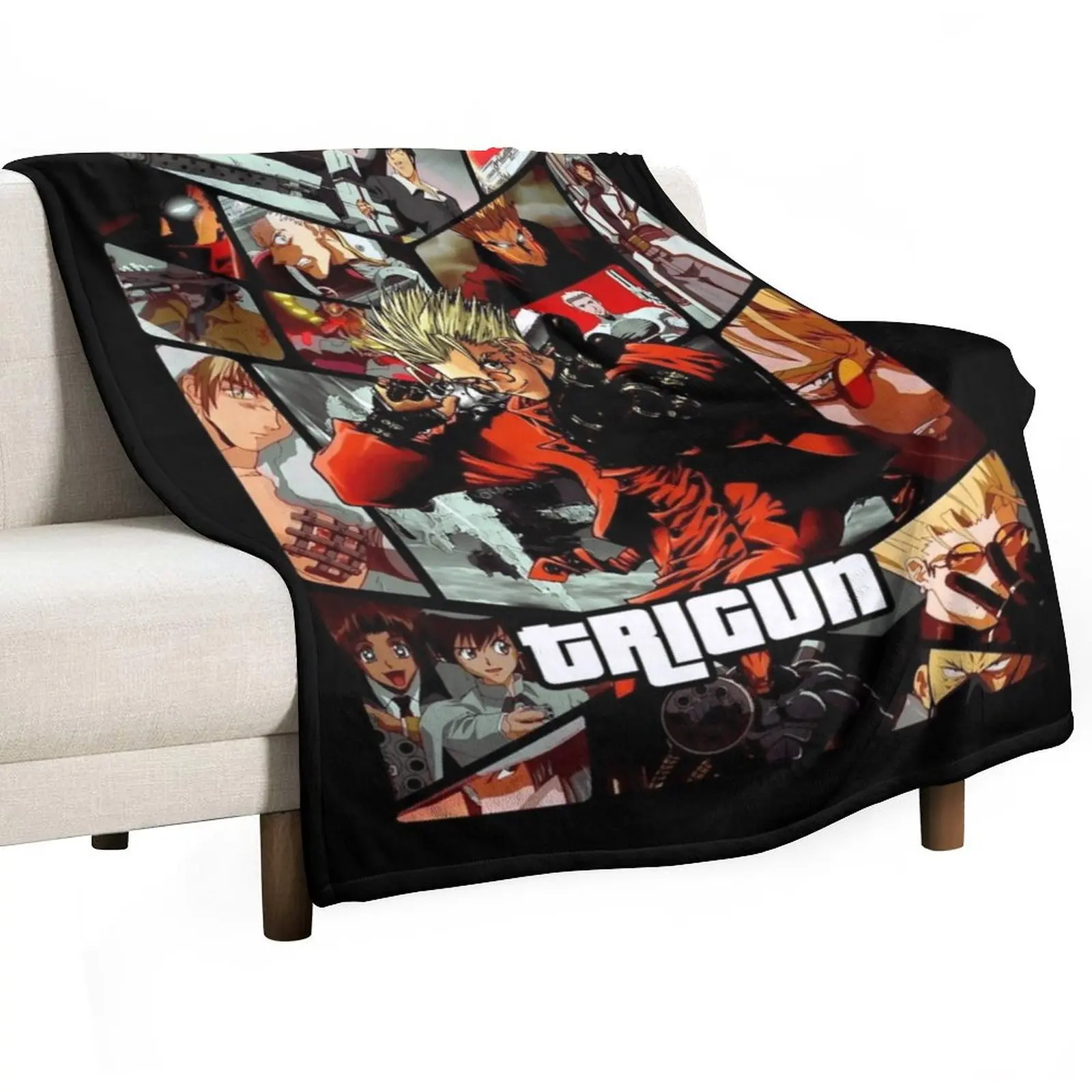 

Trigun ultimate anime poster Poster Throw Blanket wednesday Blankets Sofas Of Decoration decorative Fashion Sofas Blankets