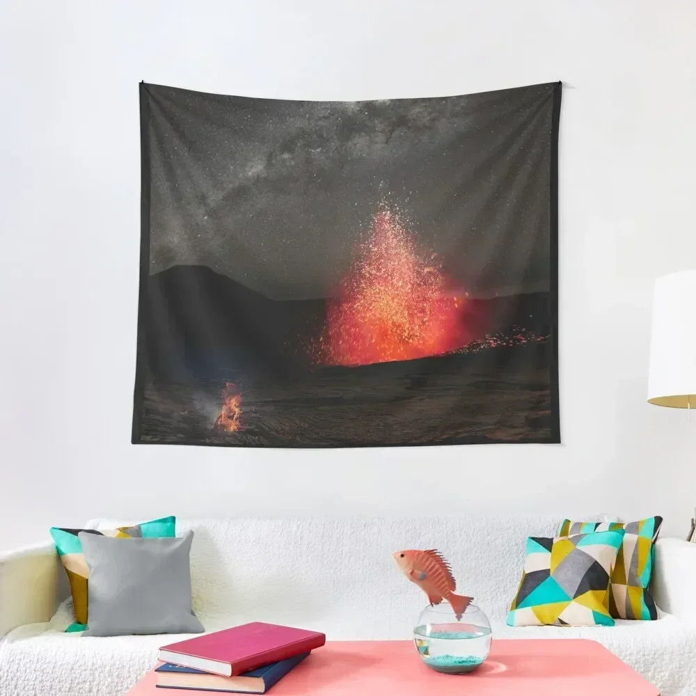 Kilauea Volcano Eruption Under The Stars. Tapestry Things To Decorate The Room Bed Room Decoration Tapestry