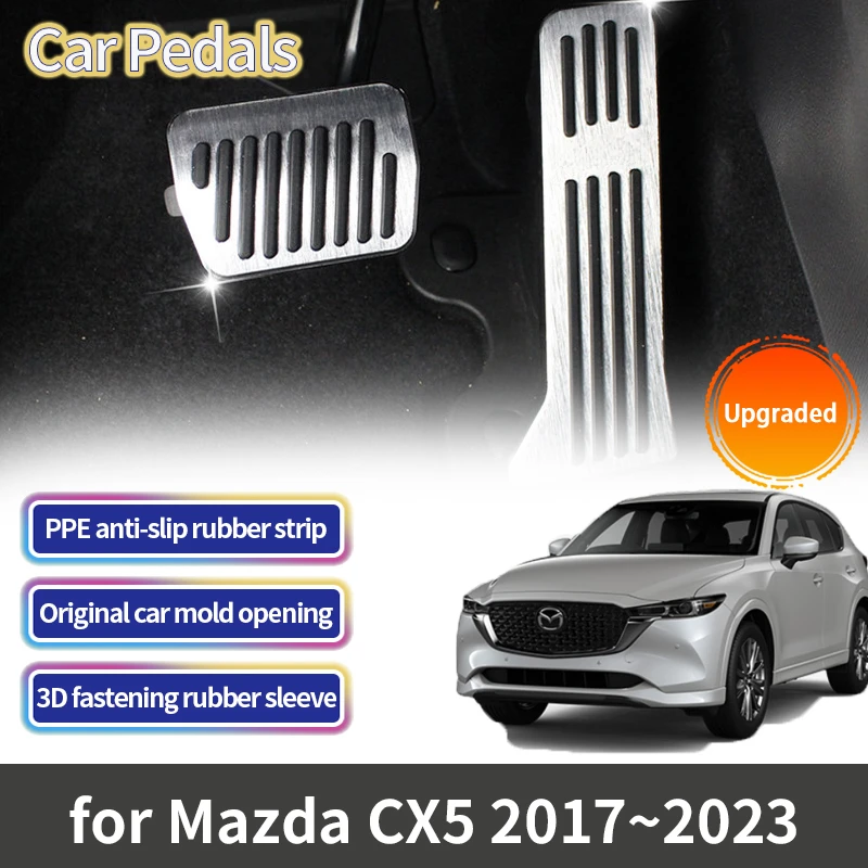 

For Mazda CX5 CX-5 CX 5 KF 2017 2018 2019 2020 2021 2022 2023 Accessorie Foot Pedals Accelerator Brake No Drilling Pedal Cover