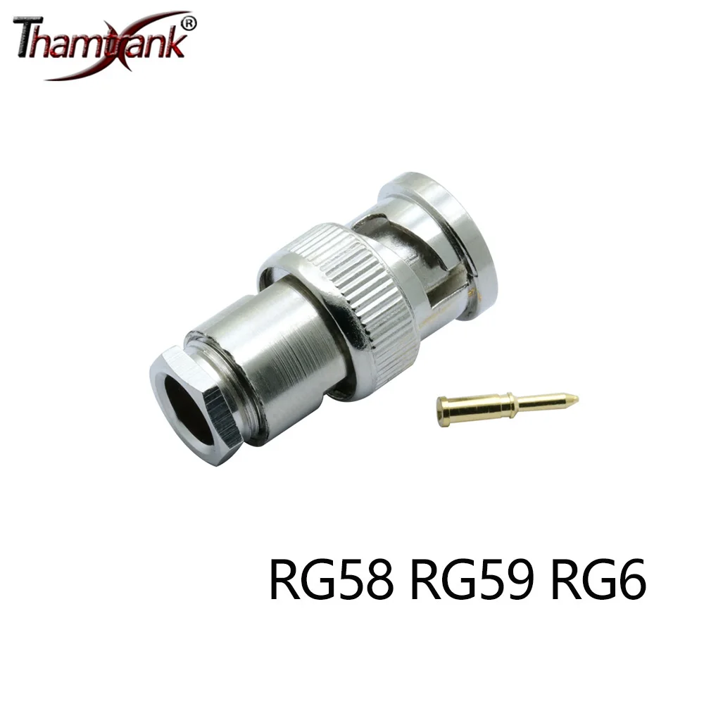 1pc RF Q9 BNC Male Plug Solder Clamp Connector Compatible with RG58 RG59 RG60 RF Coaxial Cable Wire Terminals