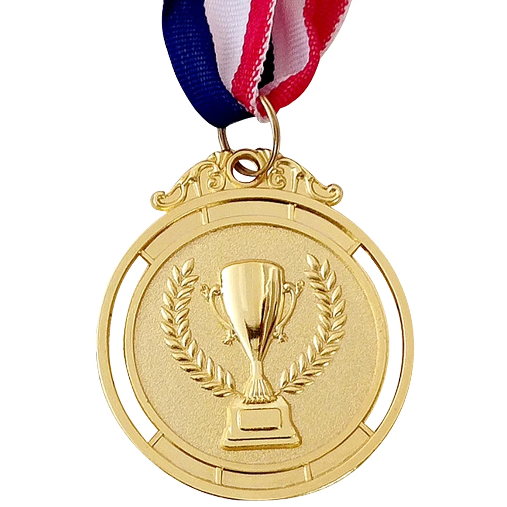 

2 Inches Gold Silver Bronze Award Medal with Neck Ribbon Winner Award Round for Kids School Sports Meeting