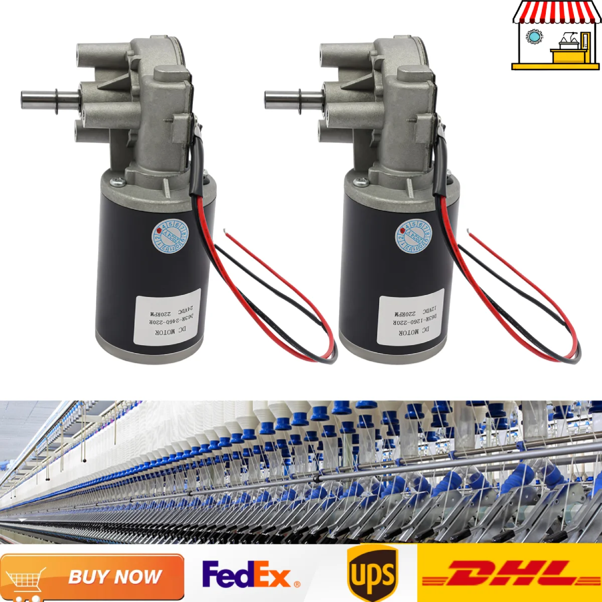 

60W 220RPM Compact and Lightweight DC Gear Motor, Electric Gear Motor For Packaging, Printing, Textile, Dyeing, Chemical Machine