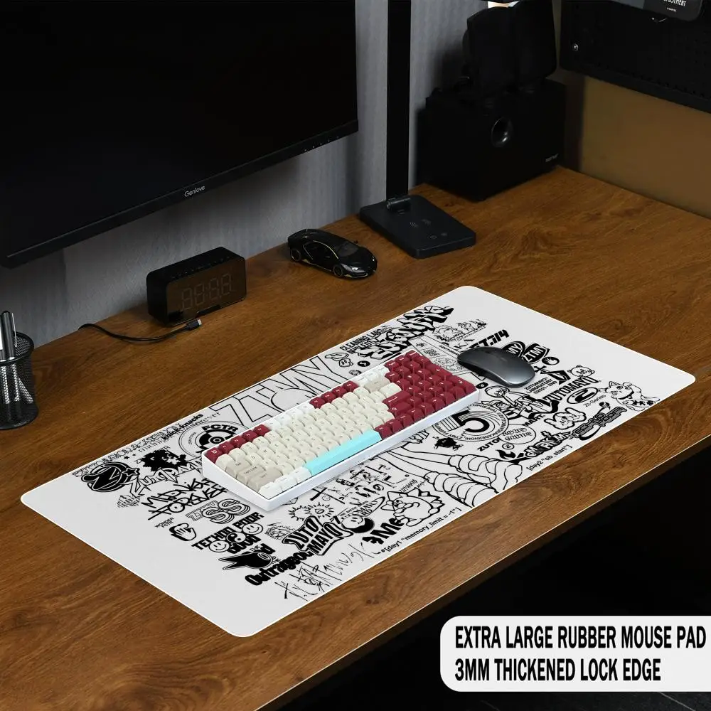 Zutomayo ماوس الوسادة Xxl الكمبيوتر حجم كبير عدم الانزلاق ألعاب لوحة المفاتيح 90x40 سنتيمتر تصميم فني HD Deskmat #5