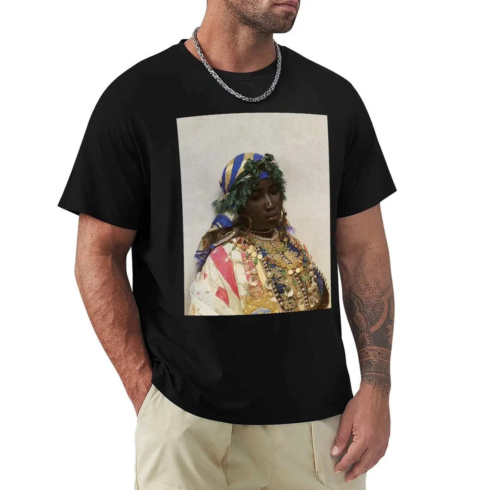 A Tangerian Beauty- José Tapiro y Baro T-Shirt Big and Tall Crew Neck Tee