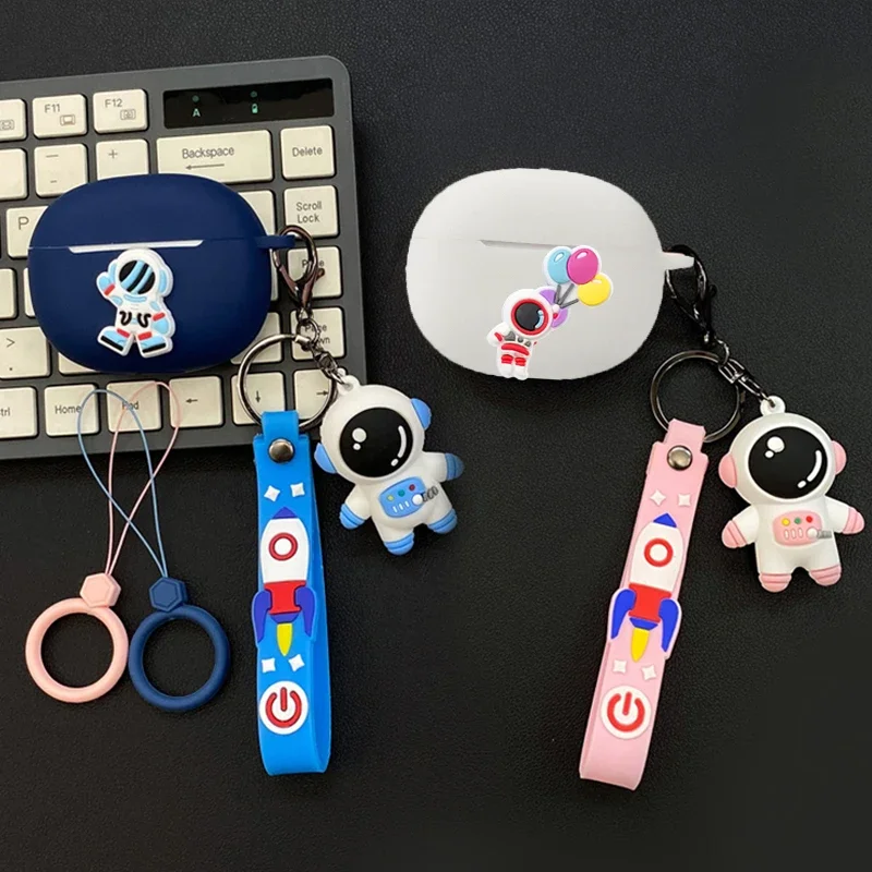 ل EarFun الهواء الحياة TW205/air 2 nc حافظة الكرتون رائد الفضاء سيليكون سماعة حامي غطاء ل Earfun Air Mini2 صندوق سماعة الرأس