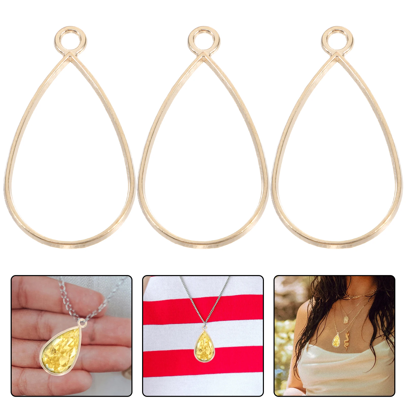 

30 Pcs Pendant Frame Bulk Charms for Jewelry Making Bezels Resin Copper Necklace Accessories Bracelet Zinc Alloy