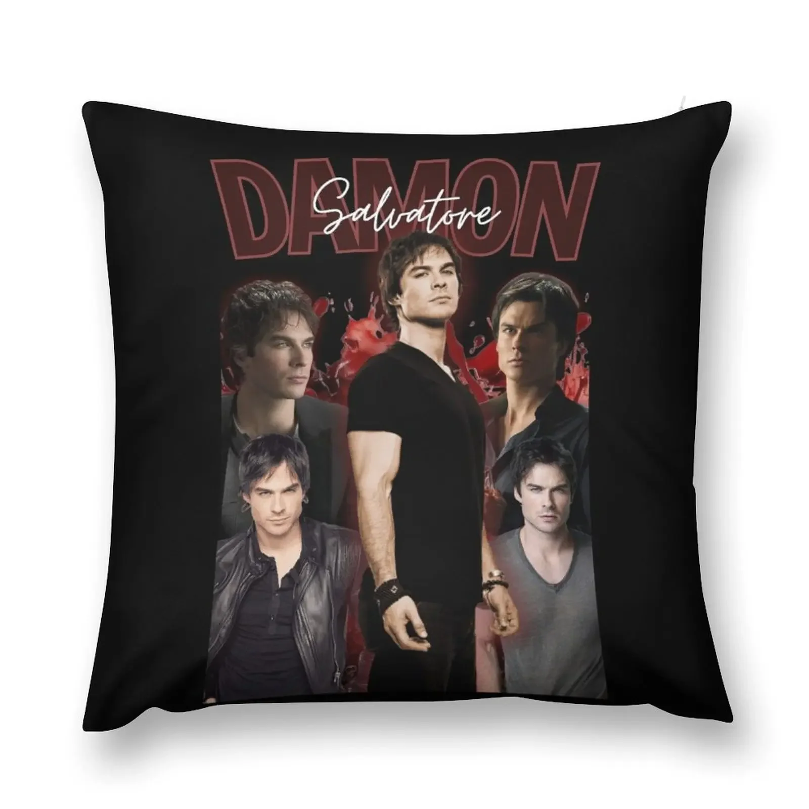 

Damon Salvatore: Take Your Favorite Vampire With You! Throw Pillow Pillow Cases Sofa Cushion Cover pillow