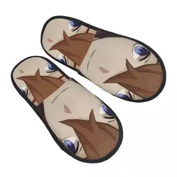 Custom Childe Genshin Impact Memory Foam Slippers Women Comfy Warm Anime Game Gaming House Slippers