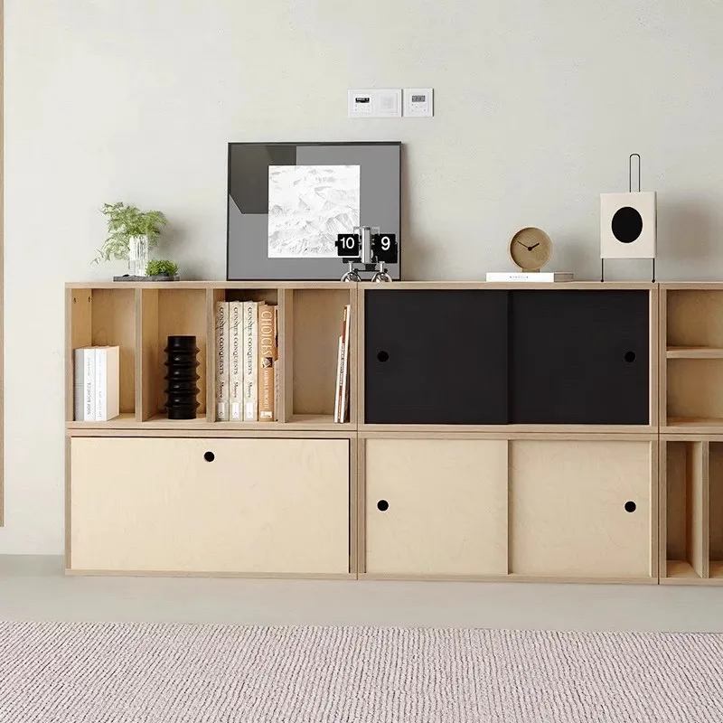 Full Birch Ocean Board Modular Cabinet Shelf Home Storage Cabinet Side Cabinet