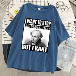 Kant Meme Philosophizing Funny Philosophy Tshirt Women Hip Hop Fashion Short Sleeve Summer Soft Clothes Casual T-Shirt Female