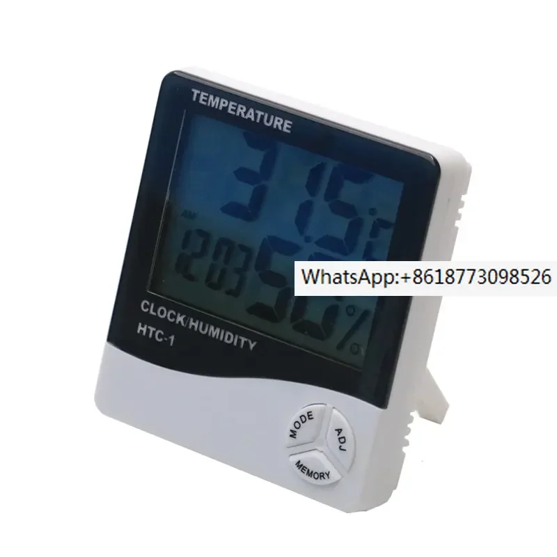 HTC-1 Electronic Digital Display Indoor Temperature and Humidity Clock Household Industrial Vegetable Greenhouse Meter