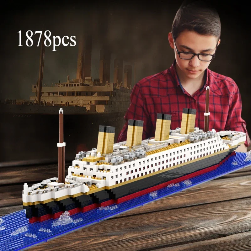 Modelo Titanic, bloques de construcción de crucero, colección de barcos MOC, juguetes de construcción DIY para niños, regalo de decoración del hogar