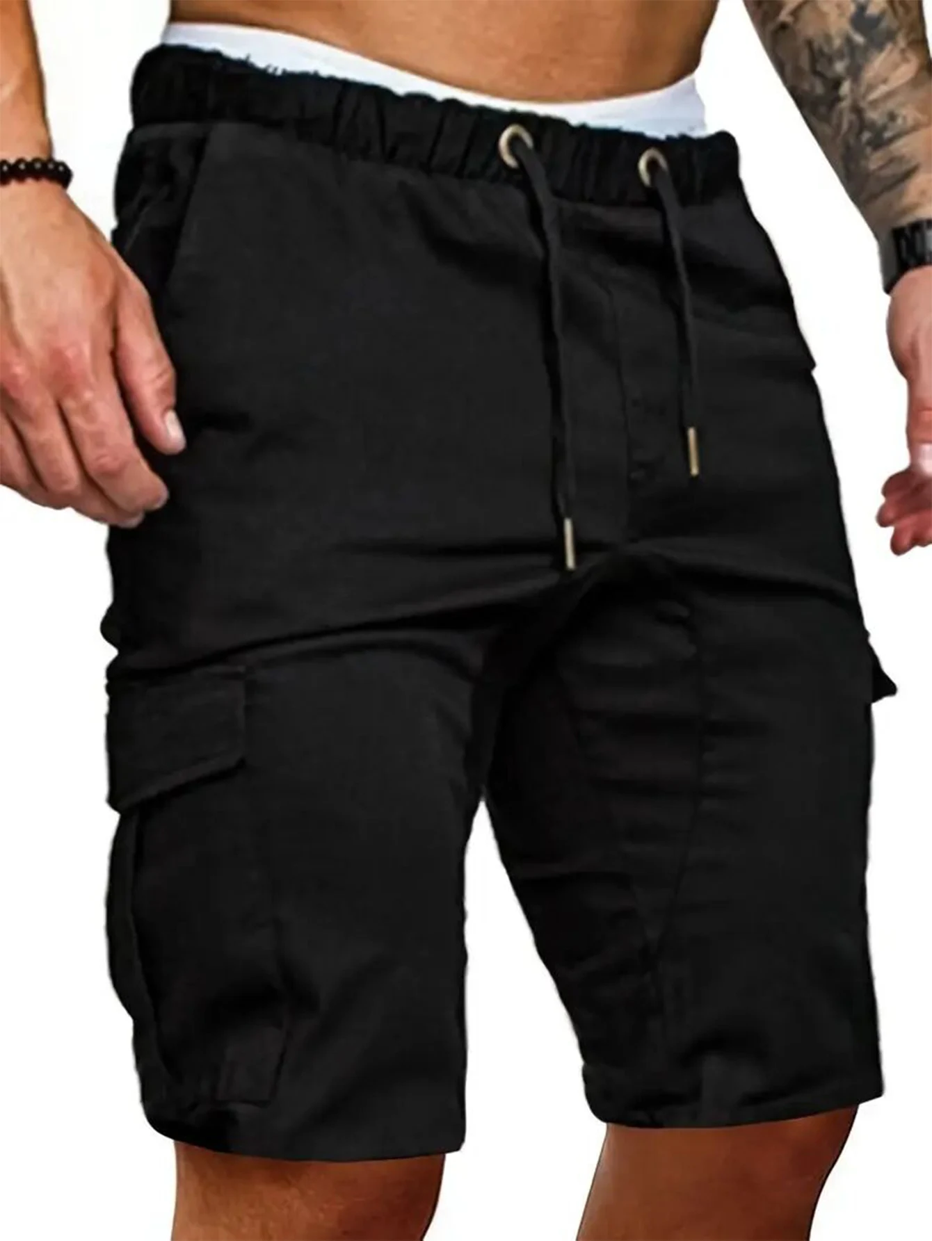 Fitness Men's Casual Shorts Multiple Pockets Workwear Shorts Sporty Comfortable Breathable Slim Fit Outdoor Camping Hiking Pants