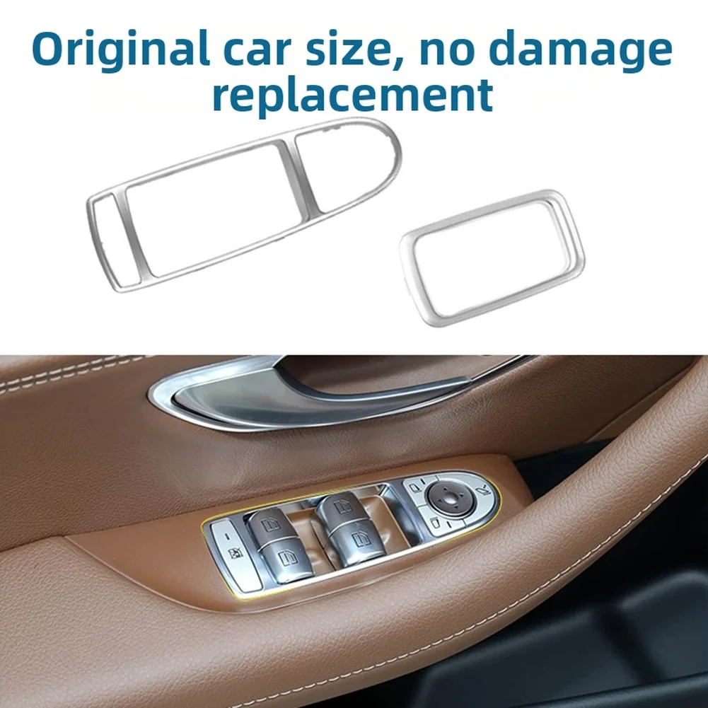 

Window Switch Panel Trim Chrome Frame for Mercedes for C-Class W205 for E-Class W213 for S-Class W222 for GLC-Class W253 ABS LHD