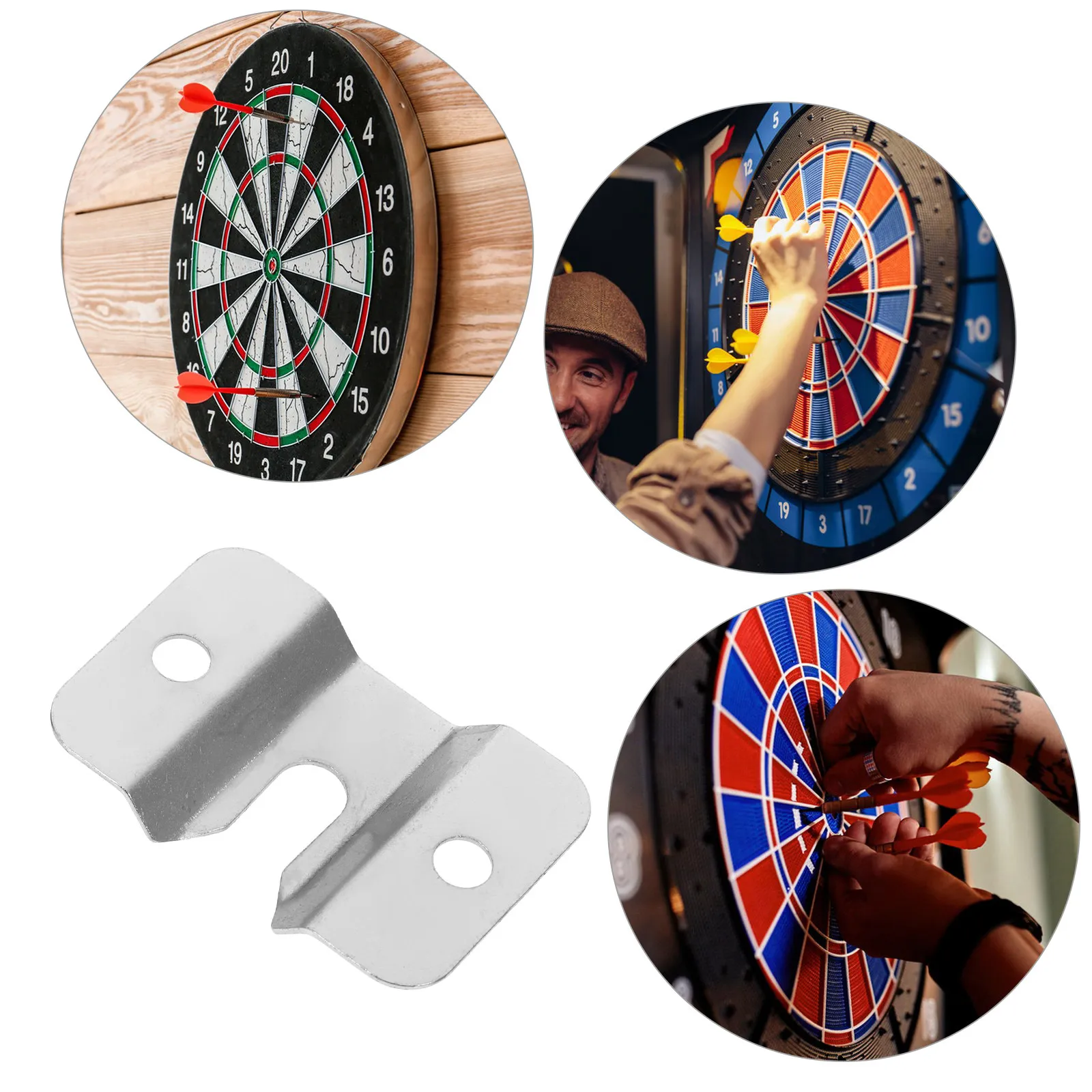 

Dartboard Wall Mounting Bracket Kit with Screws Hooks Hardware Accessories for Easy Installation Space Saving Display Stand