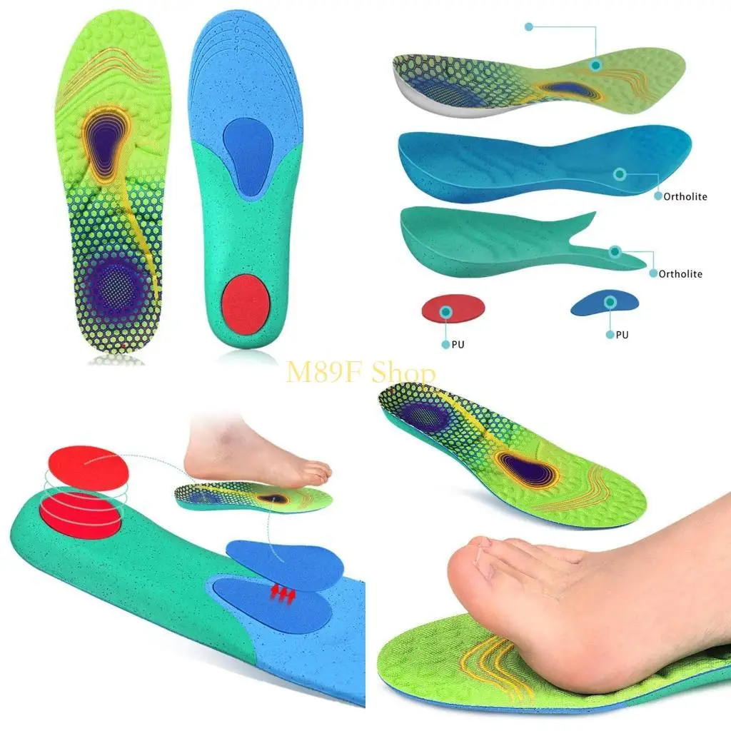 M89F unisex Sport Running plantillas Absorción amortiguadores masaje Anti fatiga Soporte zapatos ortopédicos Insertar