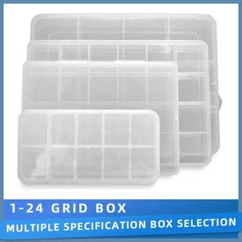 플라스틱 용기 상자 투명 보관함 보석 단추 하드웨어 나사 분리형 상자 케이스에 대한 조정 가능한 주최자