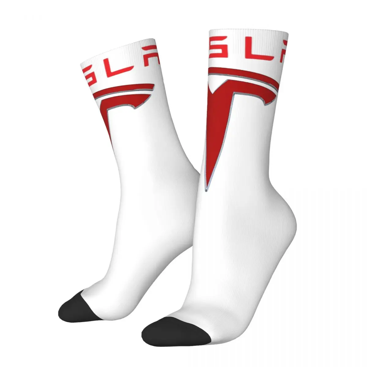 Tesla Red Logo Men and Women printing Socks,lovely Applicable throughout the year Dressing Gift