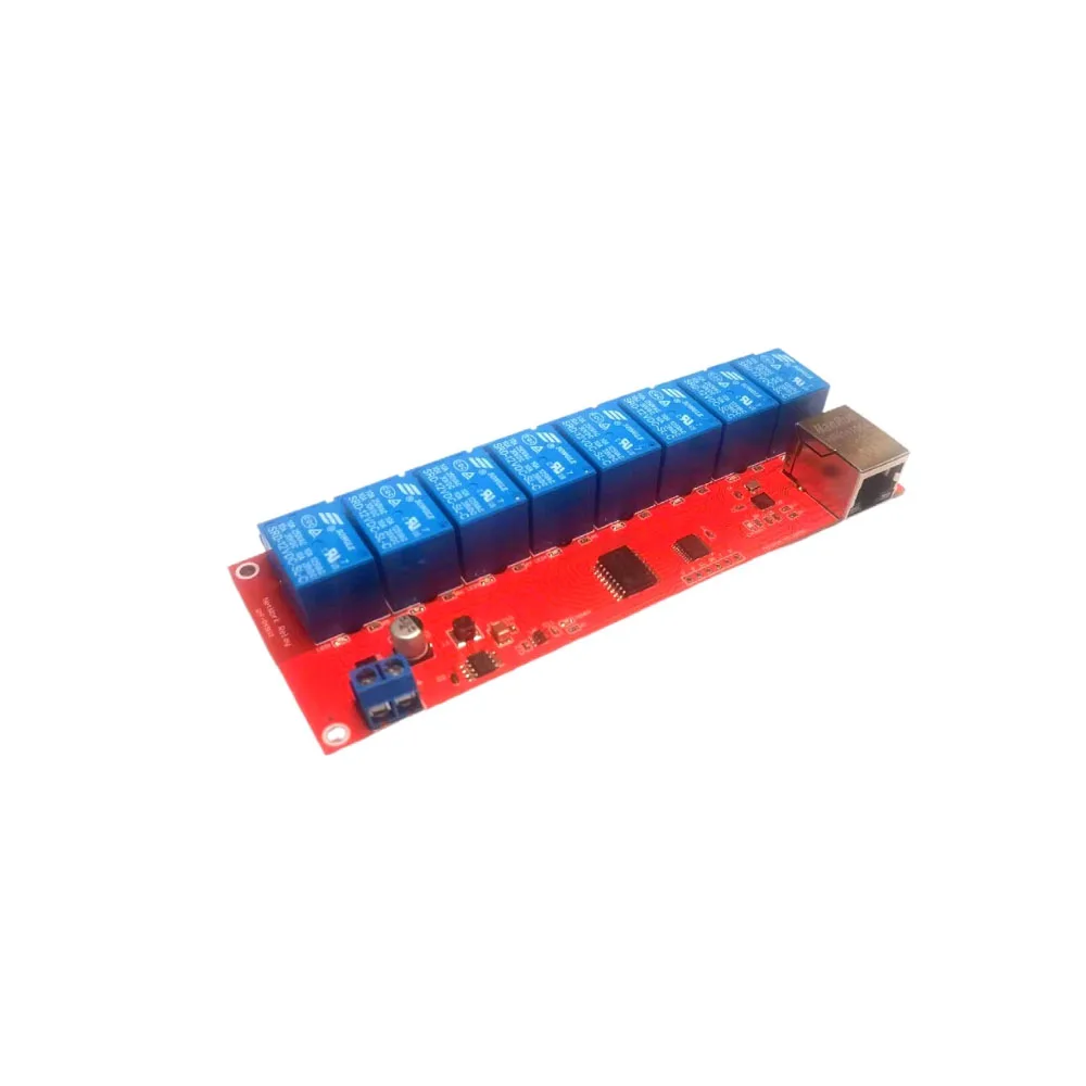 Taidacent 5V 12V 24V 4/8-Channel TCP IP Network Relay Switch Ethernet RJ45 Relay Controller Module for LAN Smart Home Control