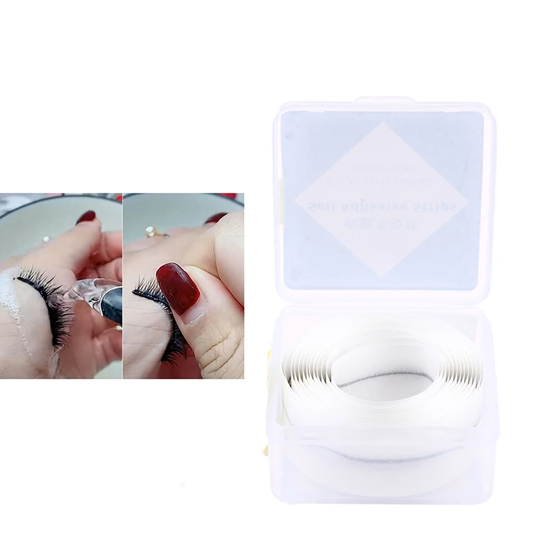 1 ロール再利用可能な自己粘着性接着剤不使用まつげ接着剤ストリップつけまつげメイクアップ美容ツール自己粘着性まつげ接着剤ストリップ