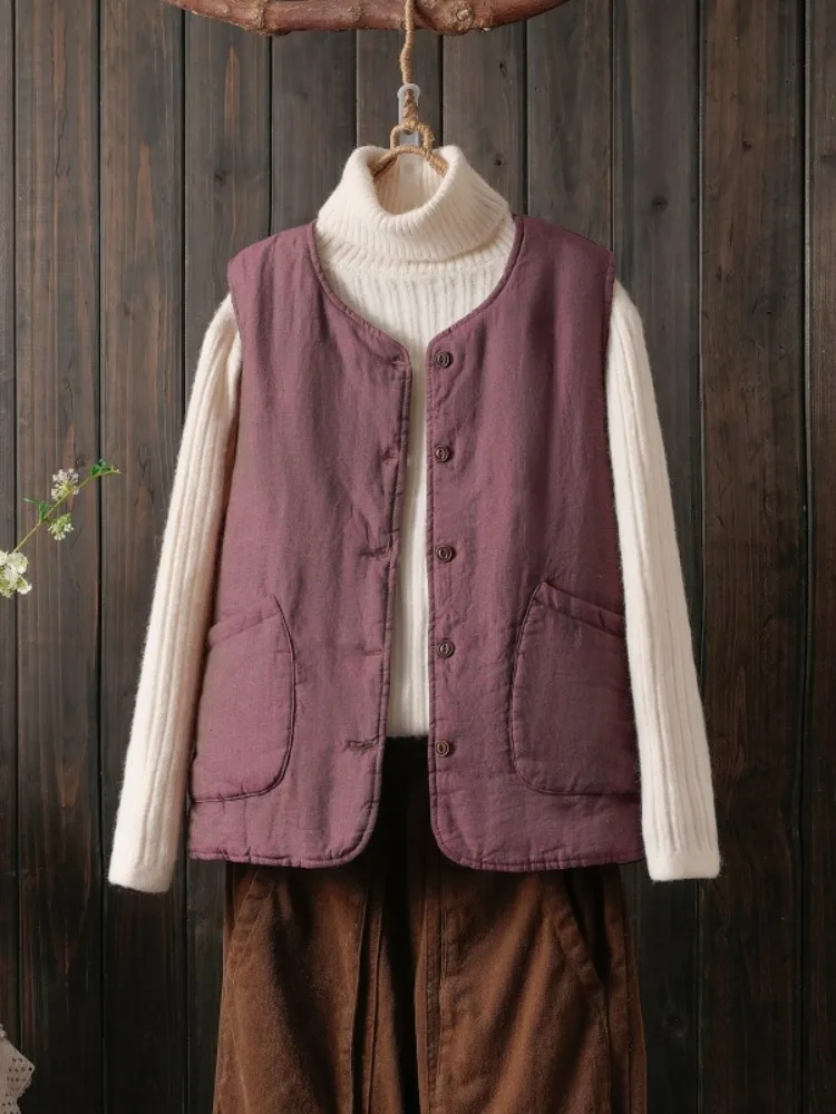 

Женский модный хлопковый жилет Thiened Cotton Warm ort Svel Jaet, повседневный модный хлопковый жилет Thiened, верхнее пальто