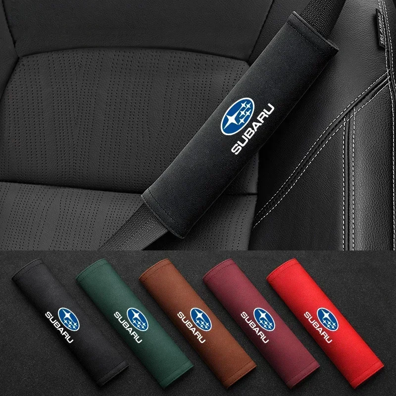 

Leather Car Seat Belt Cushion Safety Belt Shoulder Protector Pad Accessories For Subaru XV Legacy WRX Forester Impreza GC8 STI