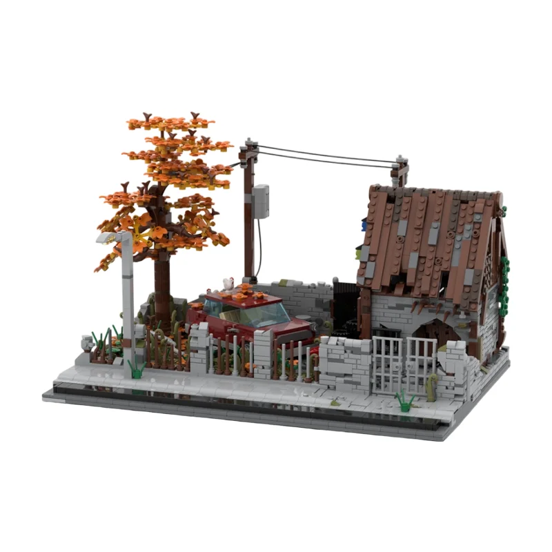 

Строительные блоки MOC «Заброшенные места», набор для сборки модели сцены заброшенных руин для коллекции и демонстрации