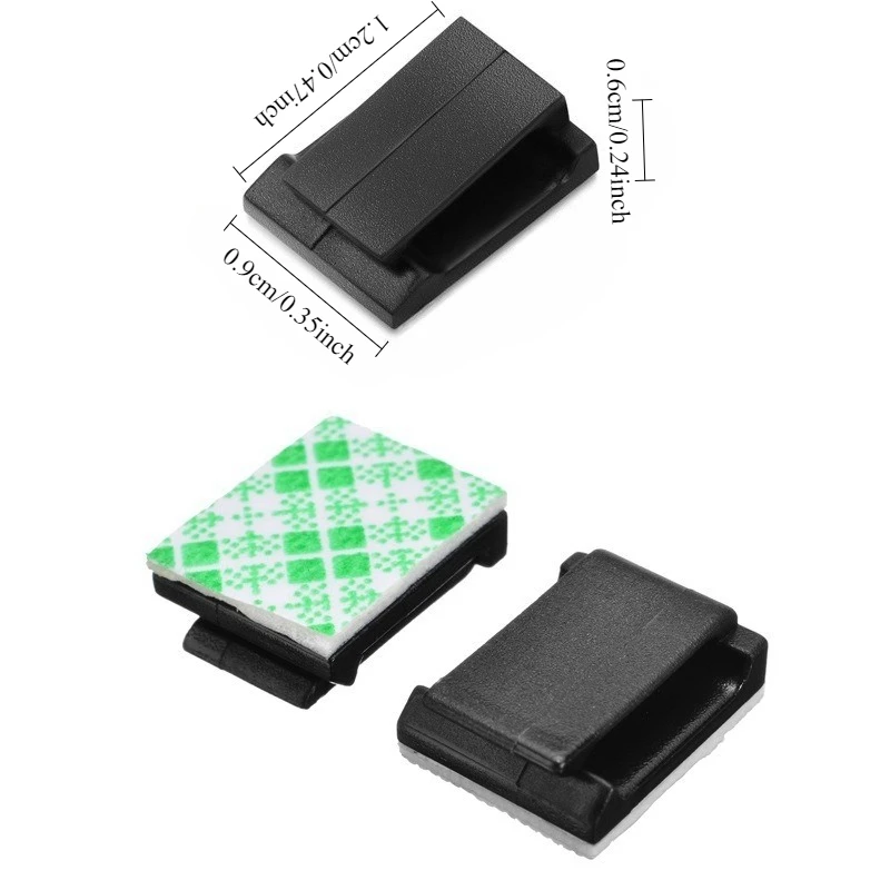 20pcs fiber optic wire clamp dash cam wiring buckle stick type fixed seat cable management buckle car interior hook