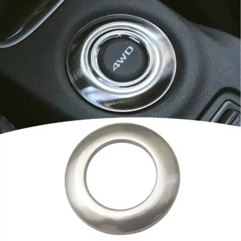 

1pc Stainless Steel 4WD Button Decoration, Suitable For Mitsubishi Outlander 2013-2015 Automatic Parts 4WD Button Decoration