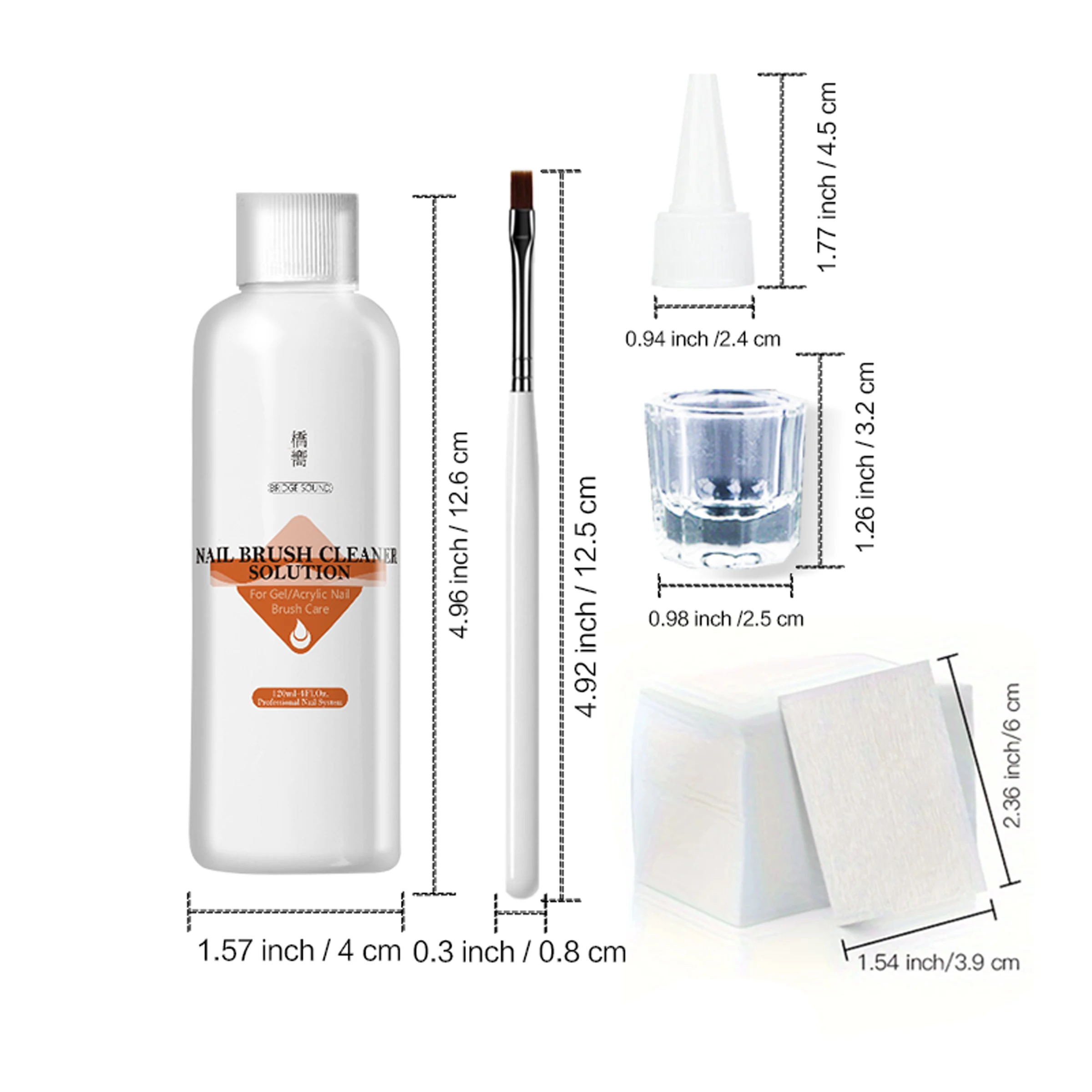 Kit detergente per pennelli per nail art da 120ml. Ha penna gel, tazza e 100 fogli. Portatile. Pulisce e mantiene i pennelli